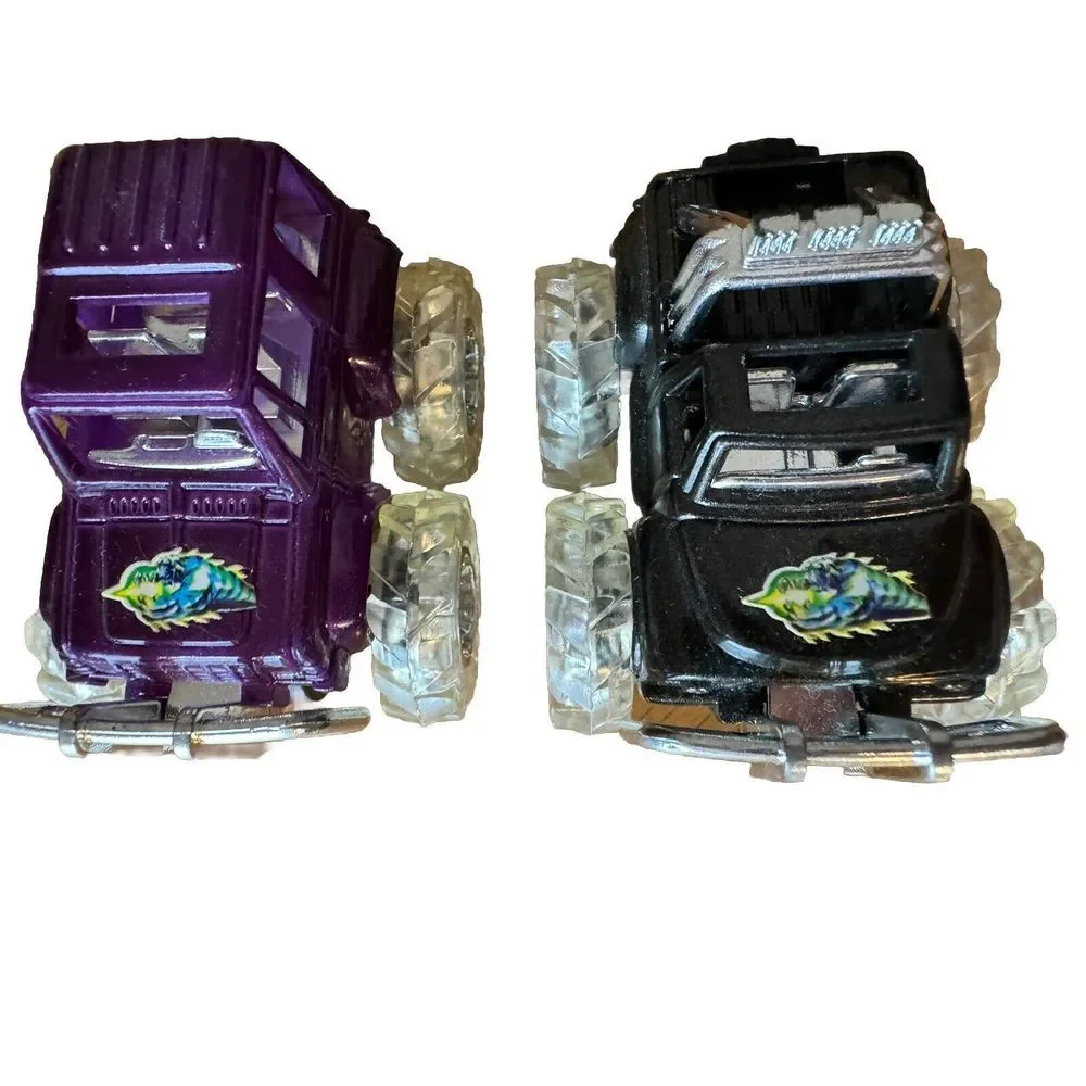 Super Truck Toy VTG 1980's Set Of 2 Rare Black And Purple